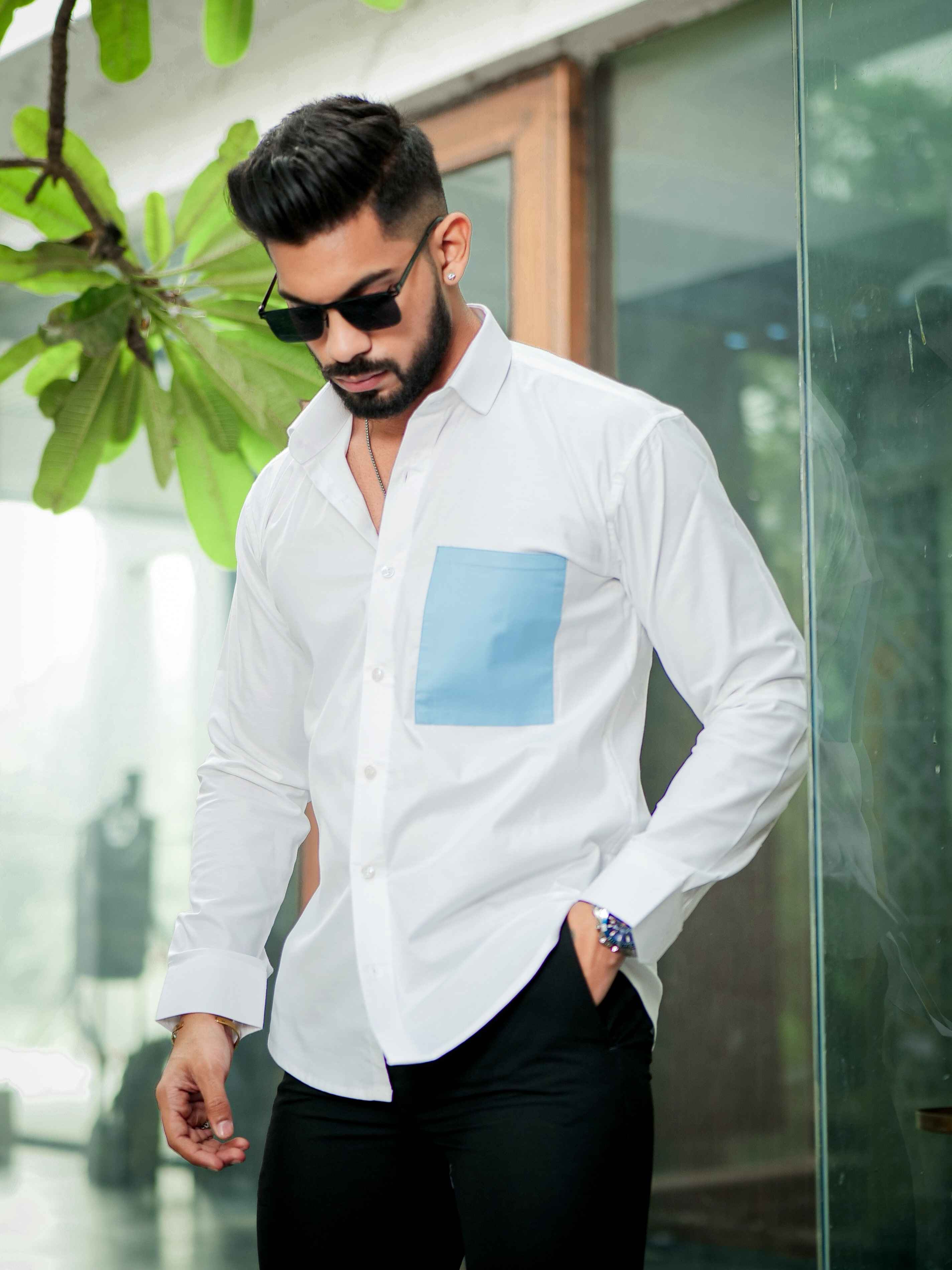 White Oxford Cotton Designer Shirt