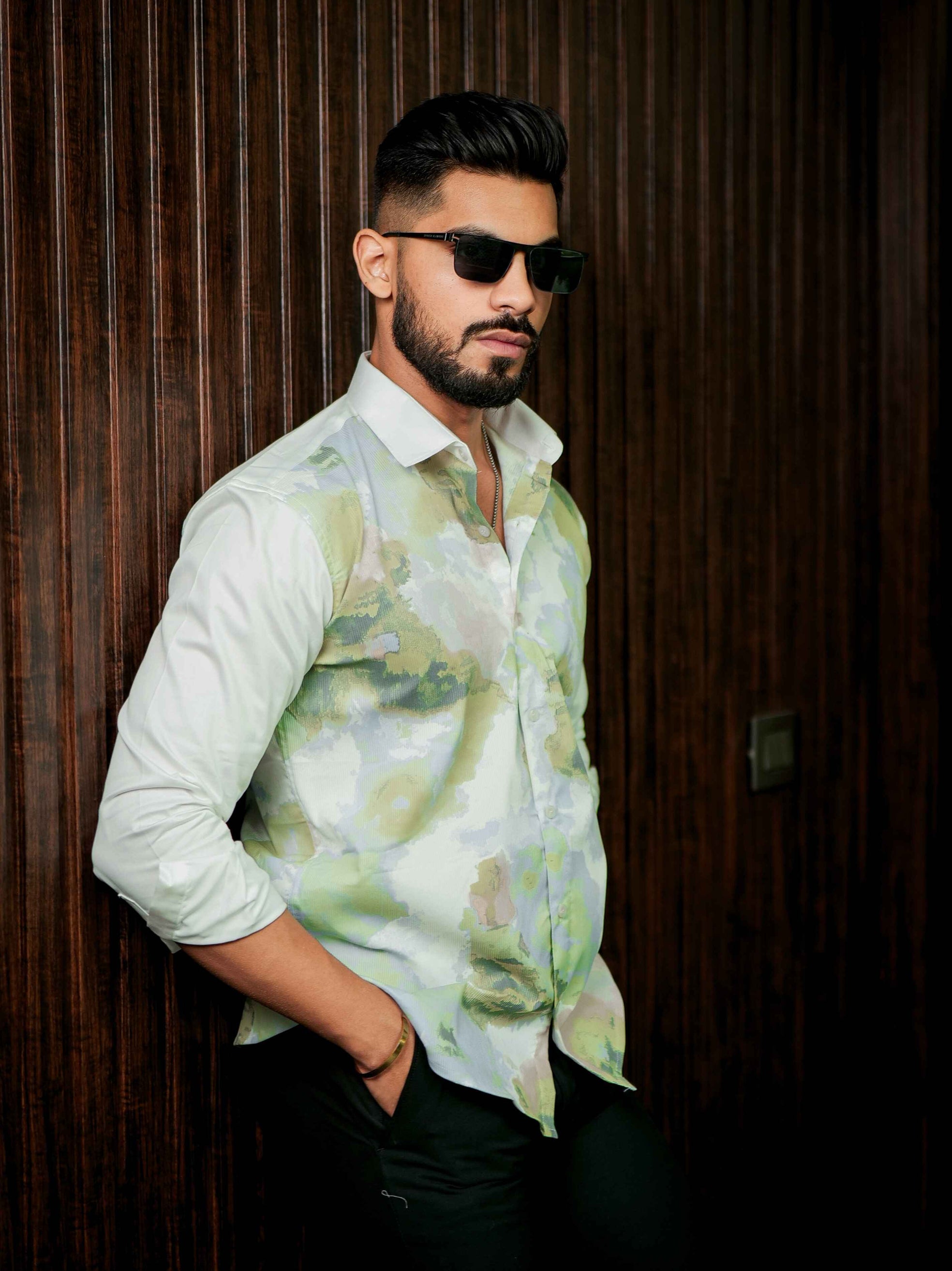White Print Premium Shirt