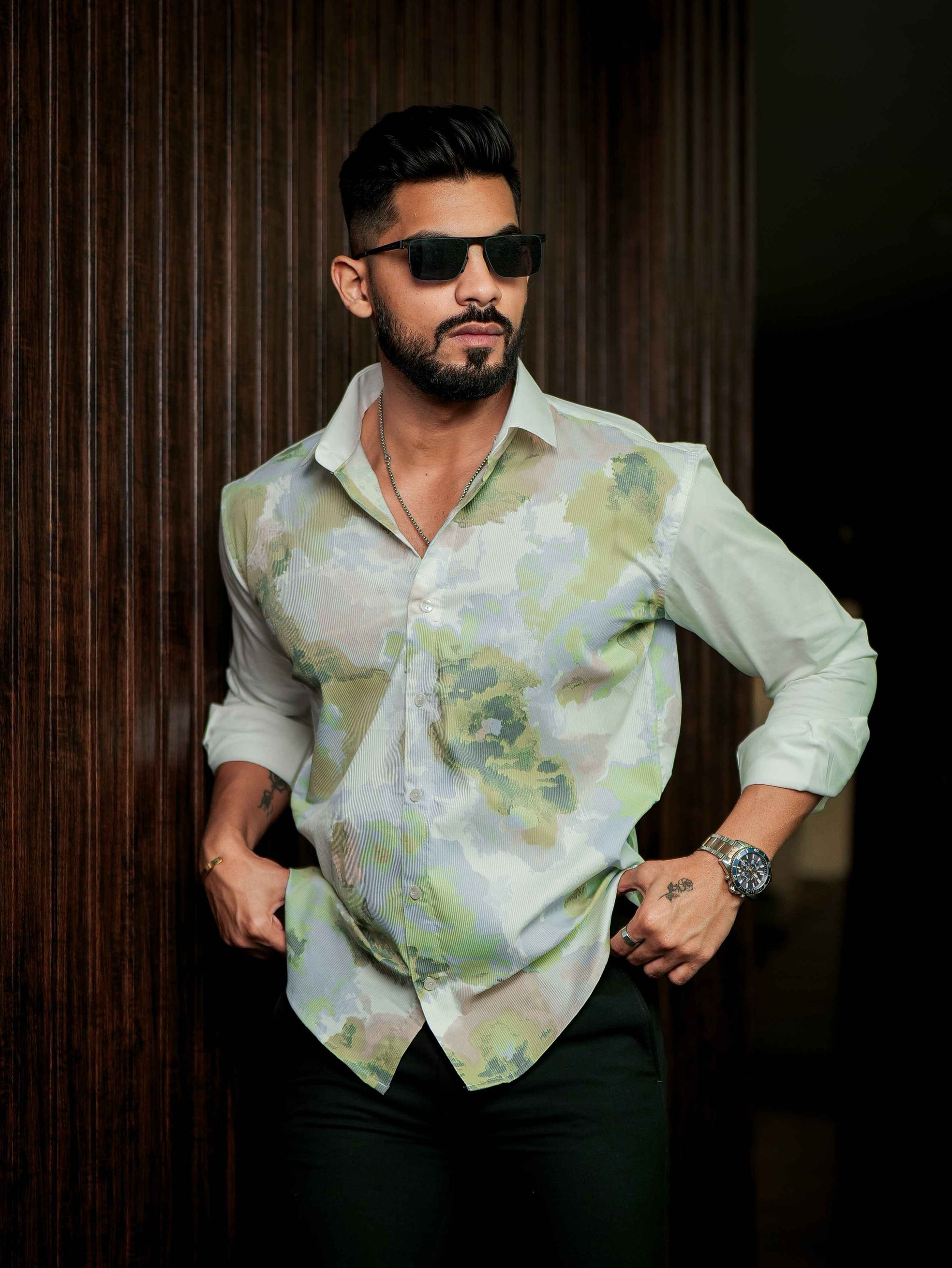 White Print Premium Shirt