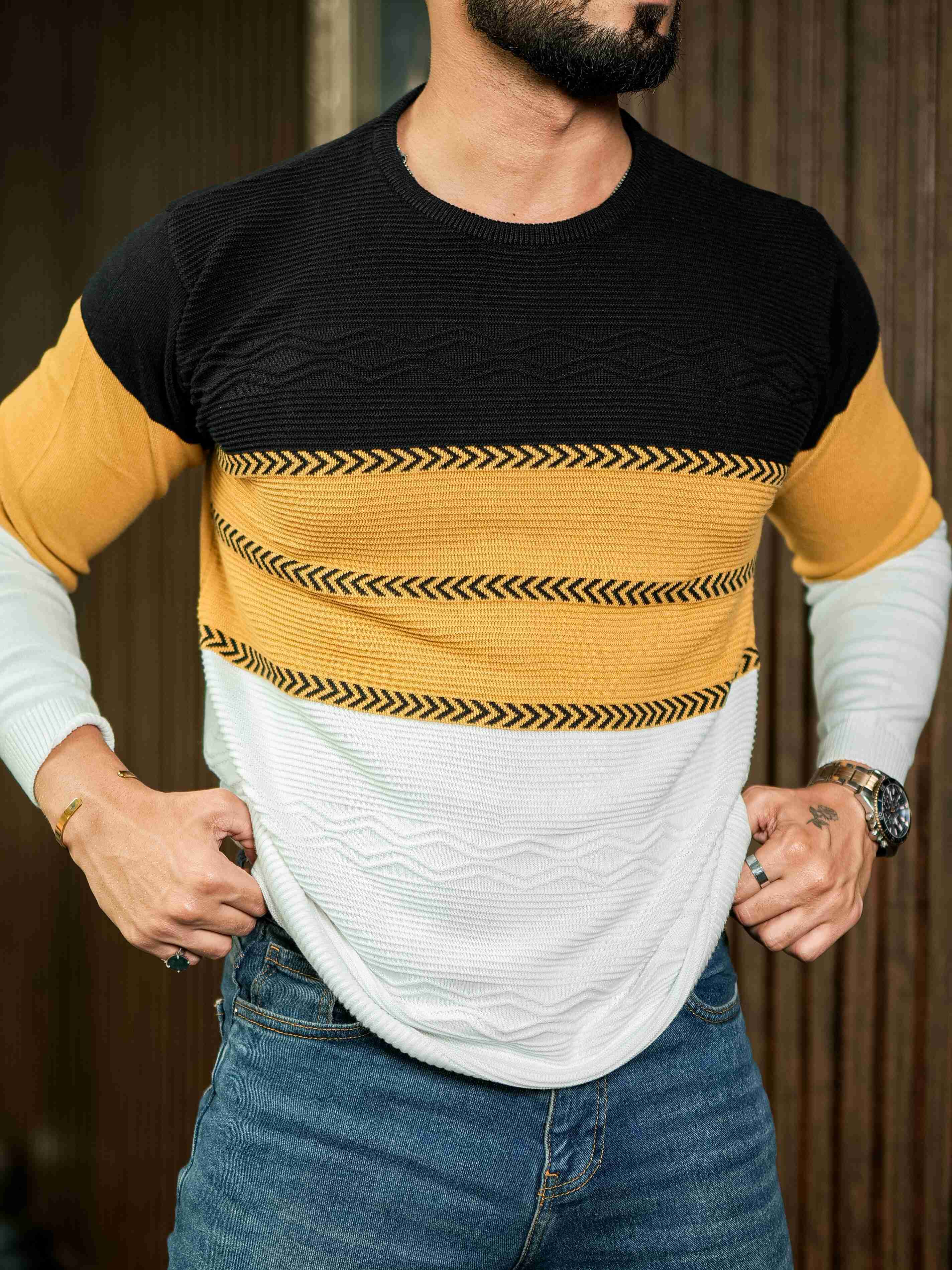 Multi Cotton Full Sleeve Premium T Shirt