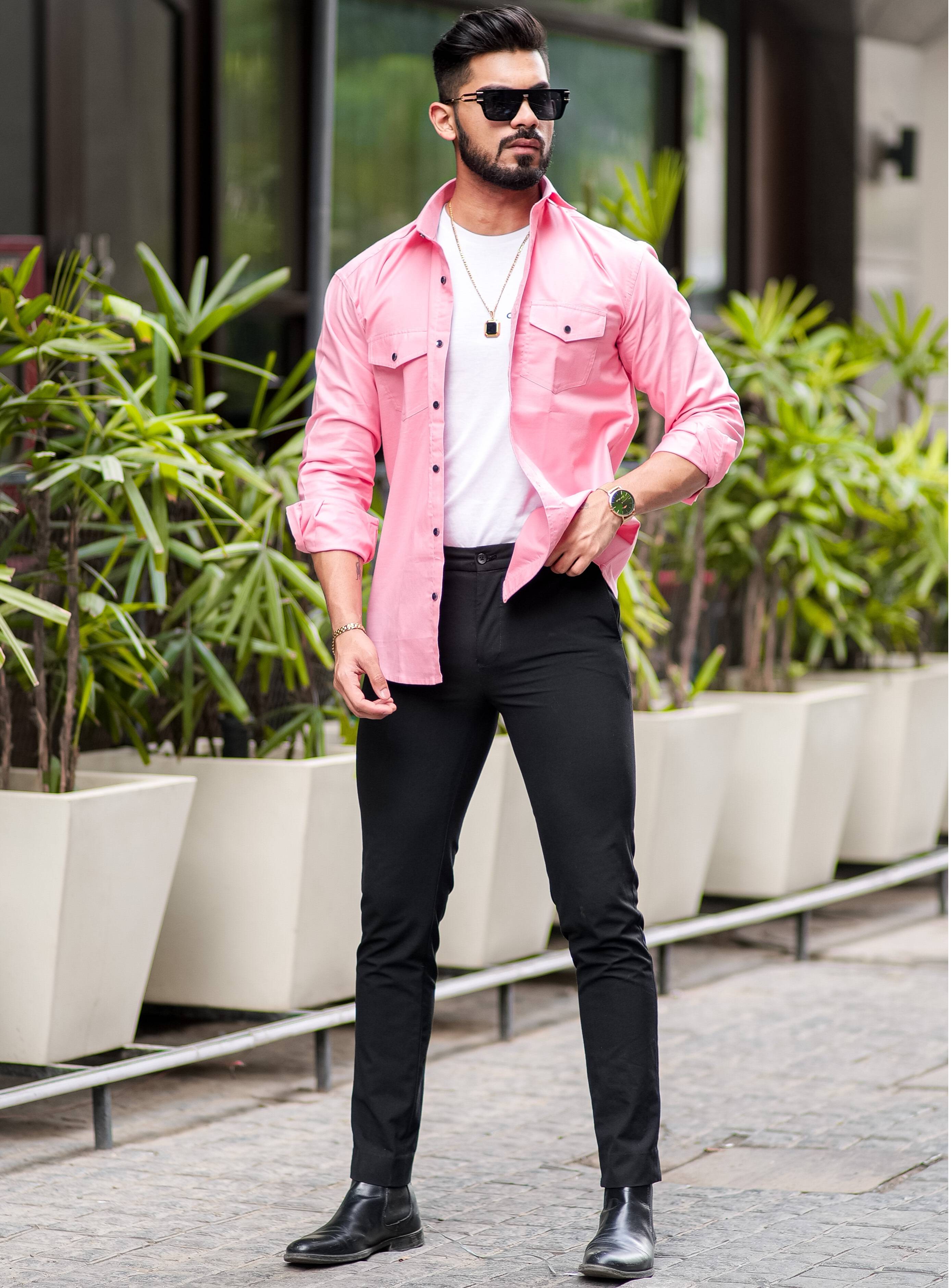 Pink Oxford Premium Cotton Over Shirt