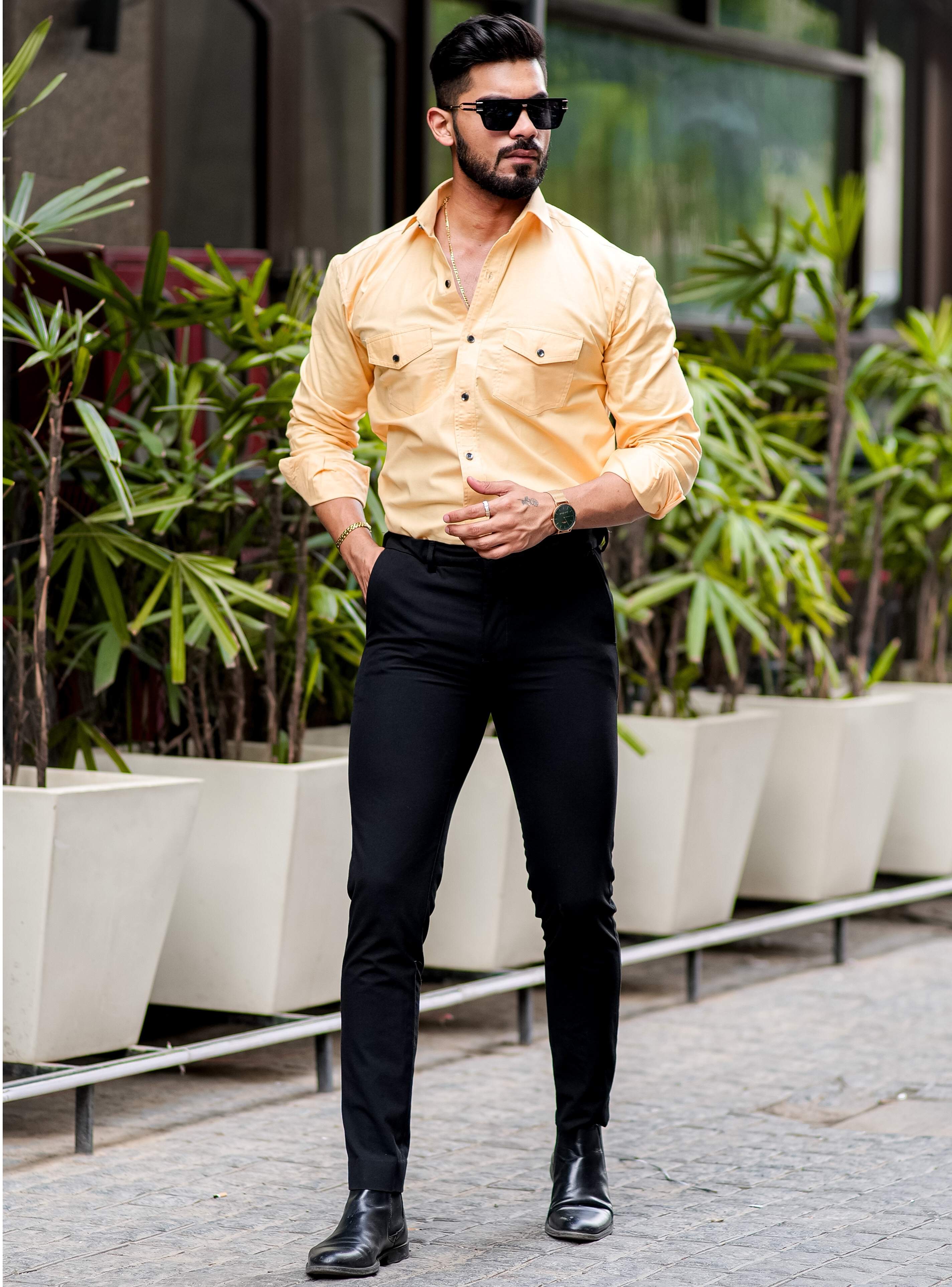 Black Coffee Men Checkered Formal Yellow Shirt - Buy Black Coffee Men  Checkered Formal Yellow Shirt Online at Best Prices in India | Flipkart.com
