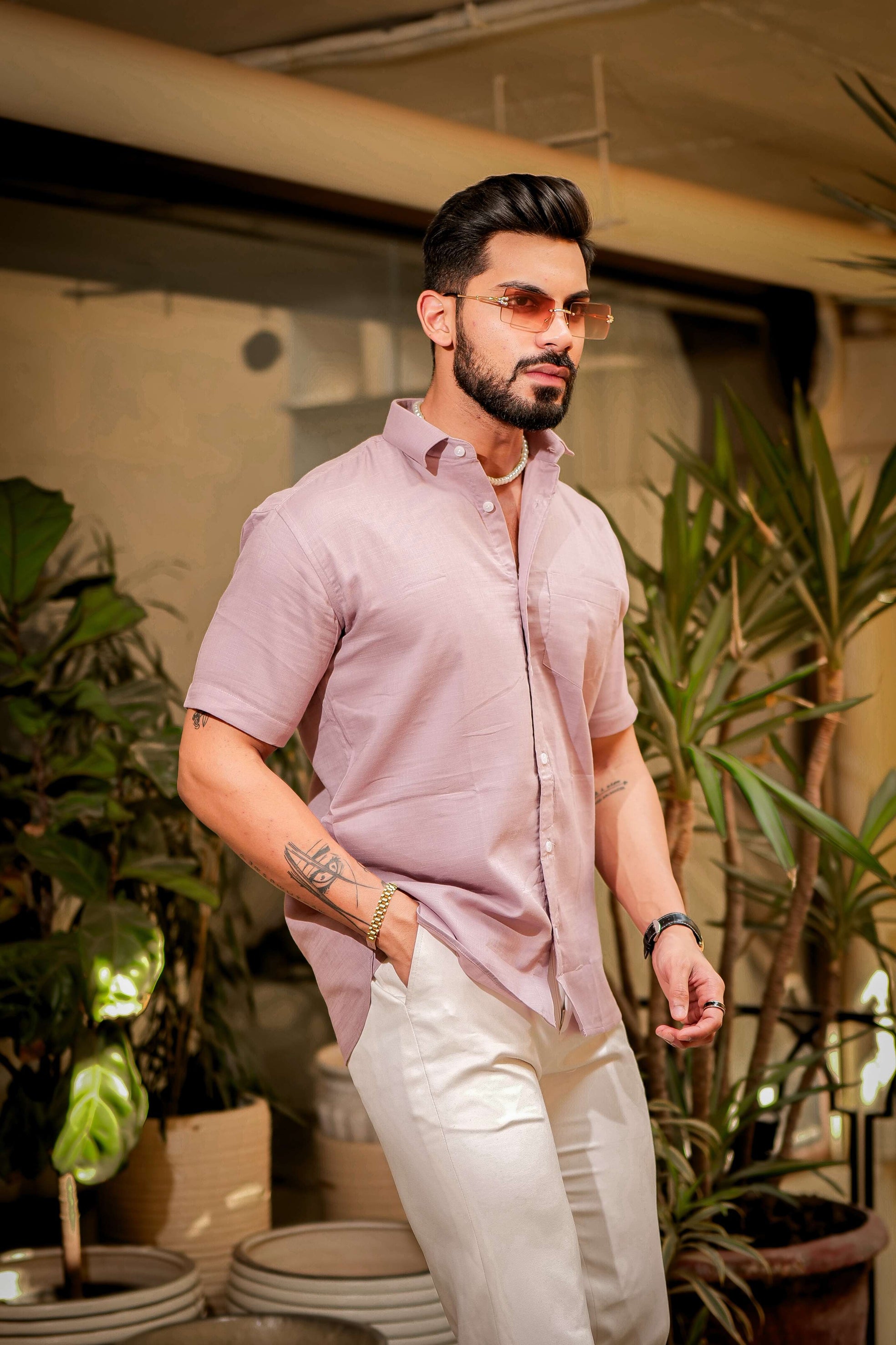 Blossom Luxury Formal linen Cotton Shirt For Men's