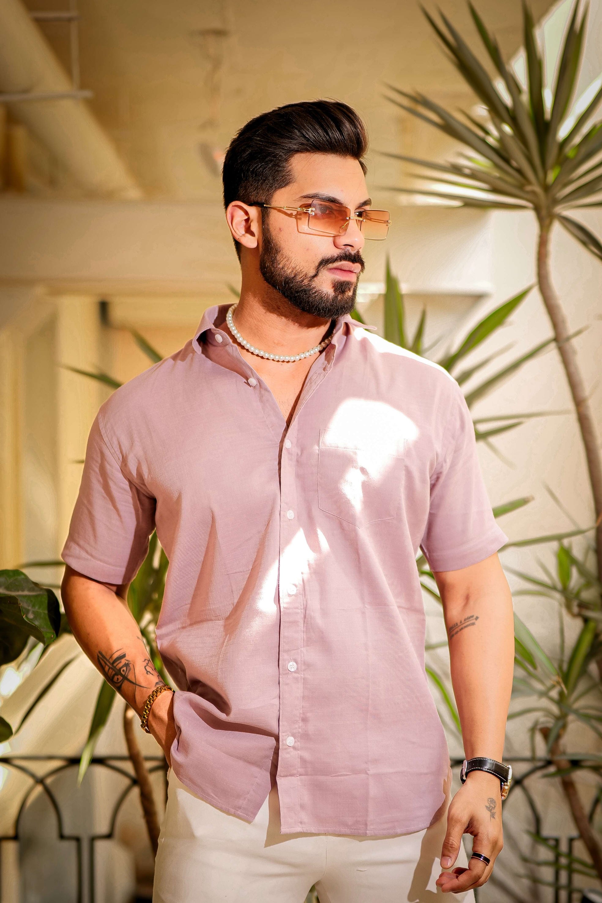 Blossom Luxury Formal linen Cotton Shirt For Men's