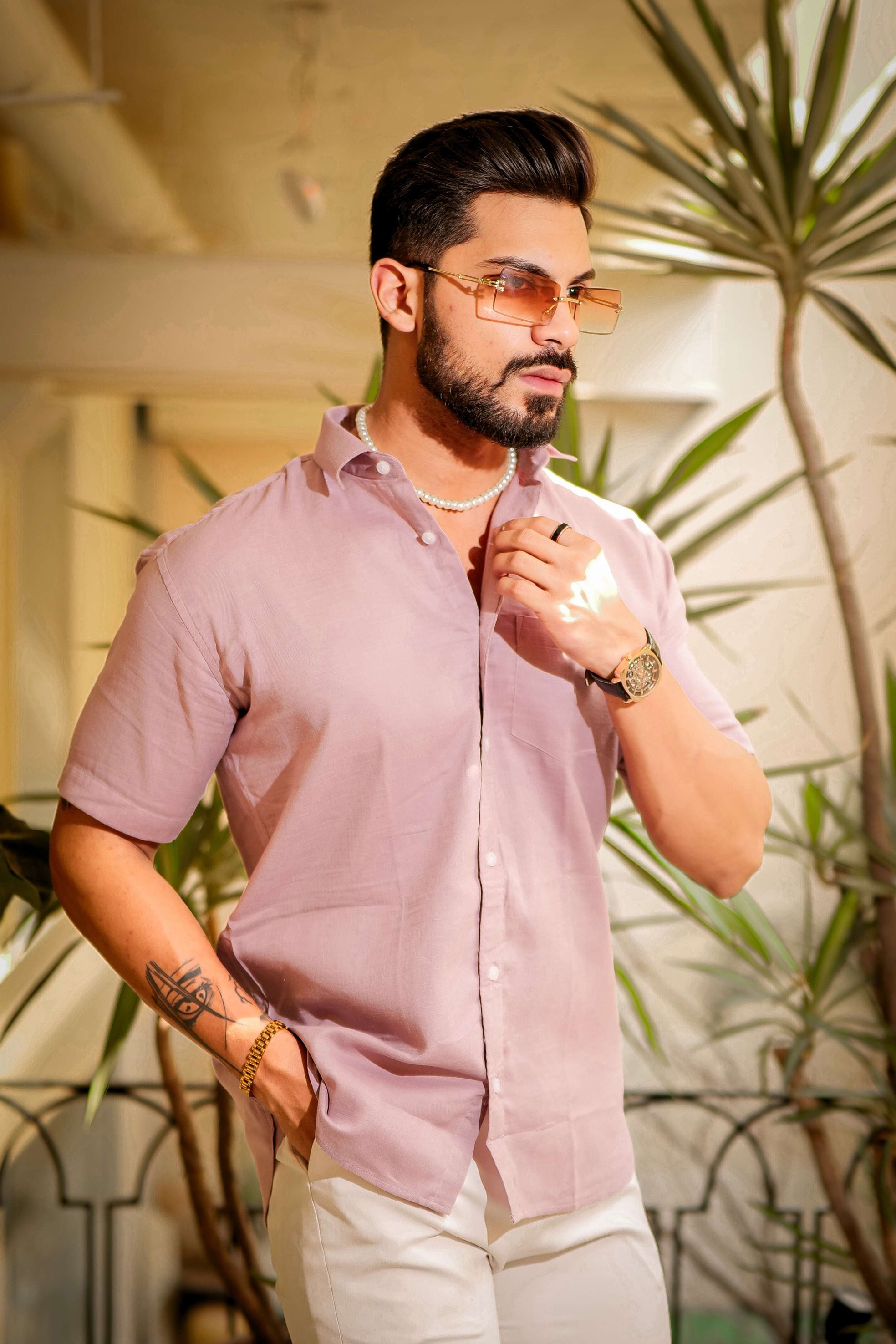 Blossom Luxury Formal linen Cotton Shirt For Men's