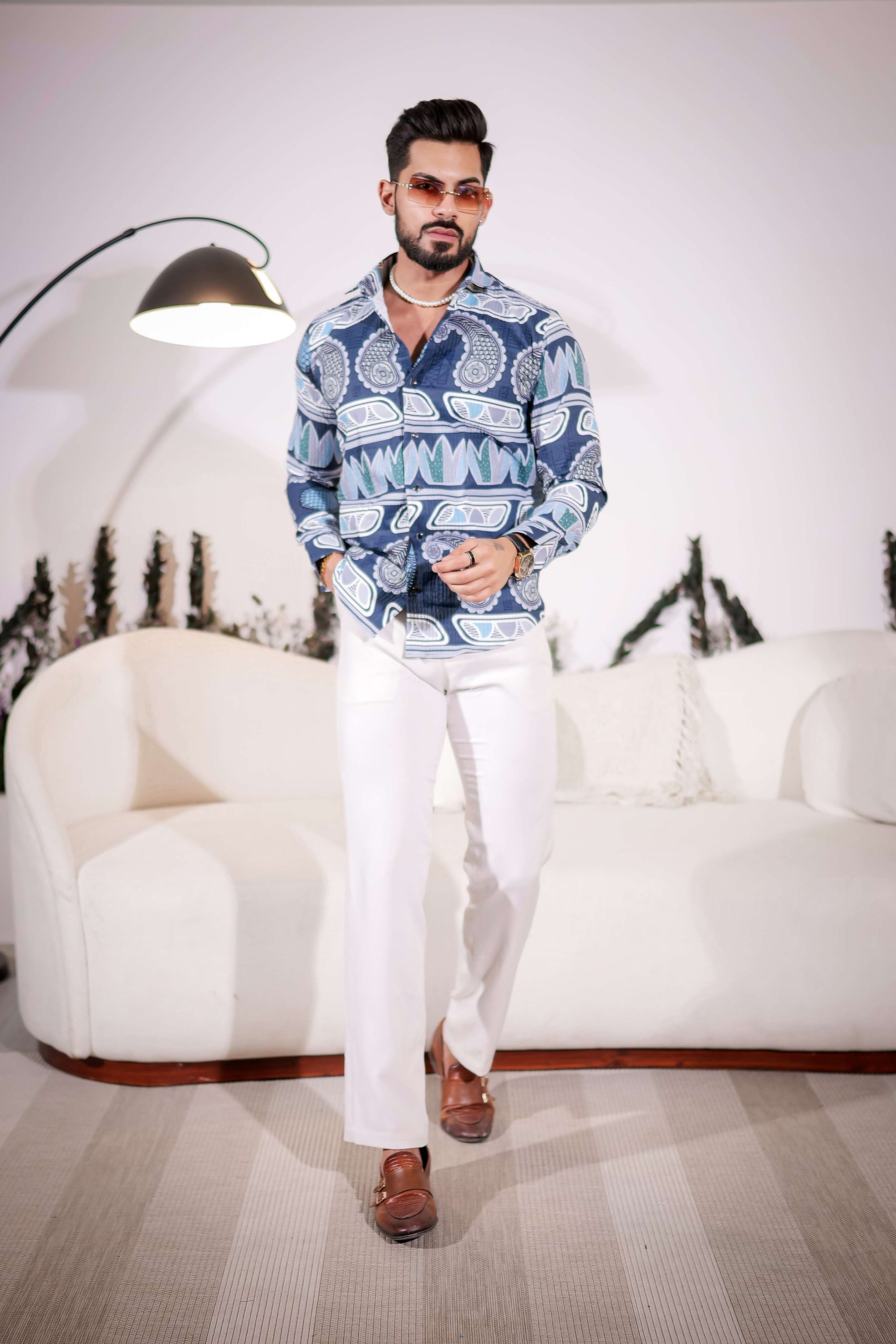 Dusk Blue Imported Premium Shirt for Men's