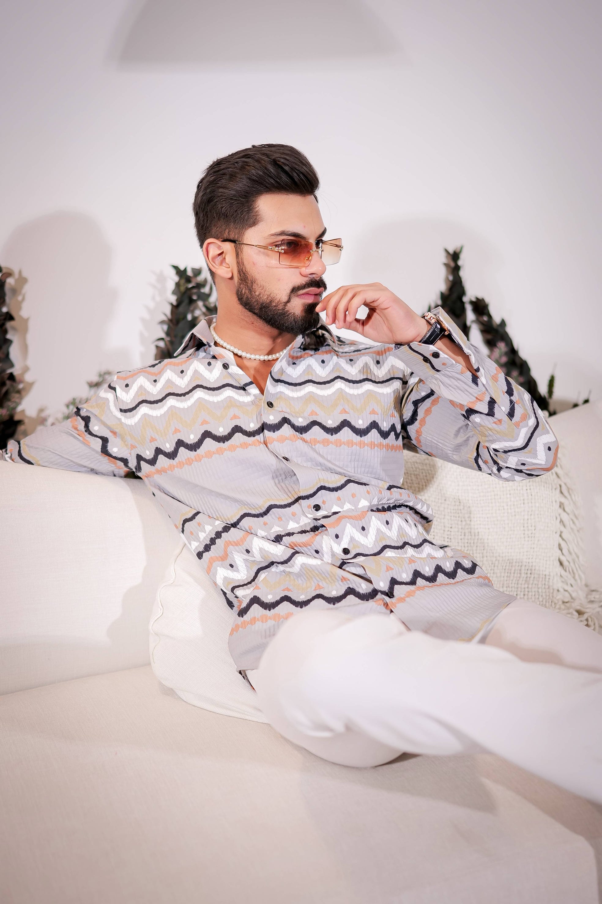 French Grey Imported Premium Shirt for Men's