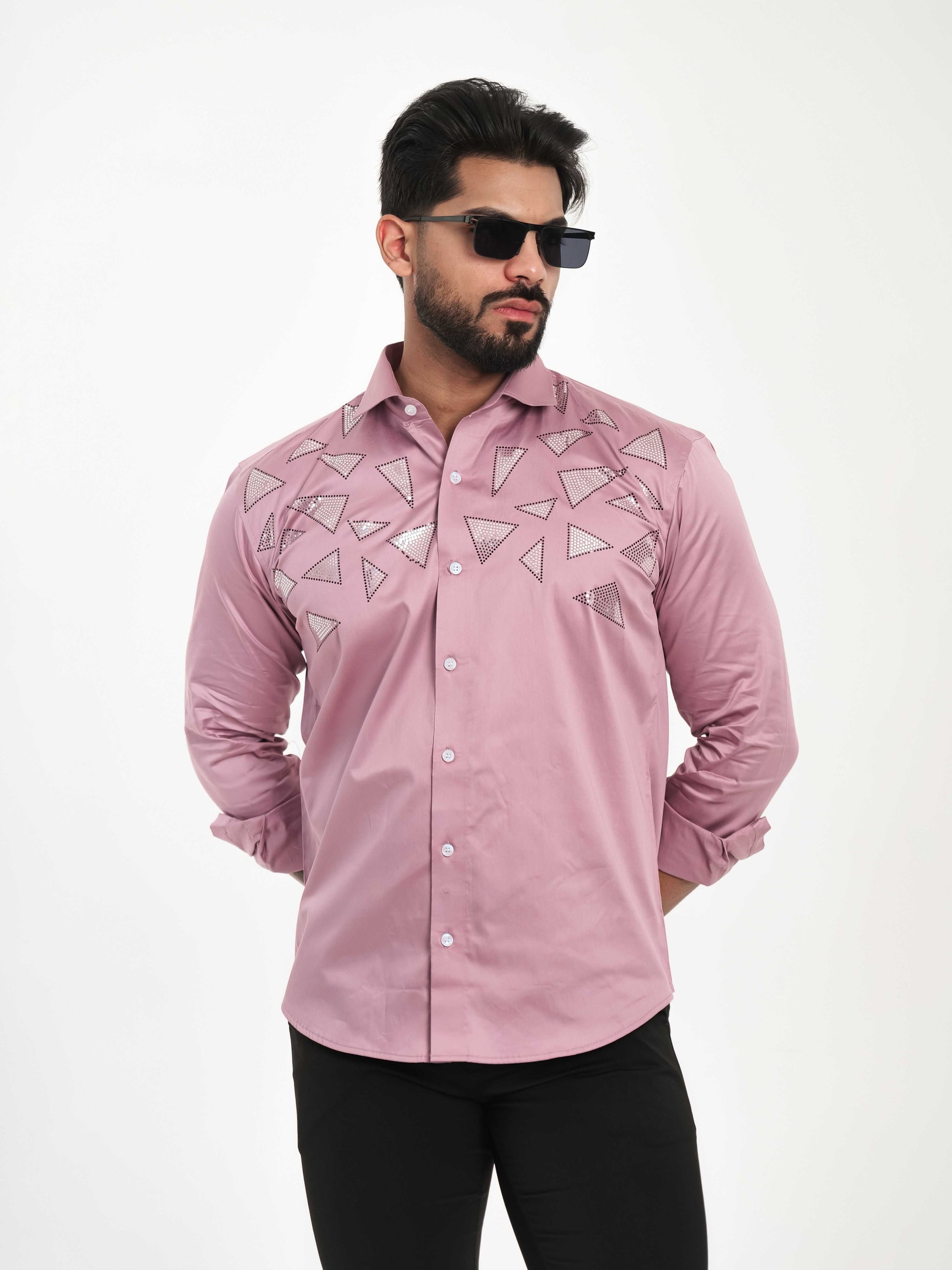 FOOMER PINK SEQUENCE DESIGNER SHIRT FOR MEN'S