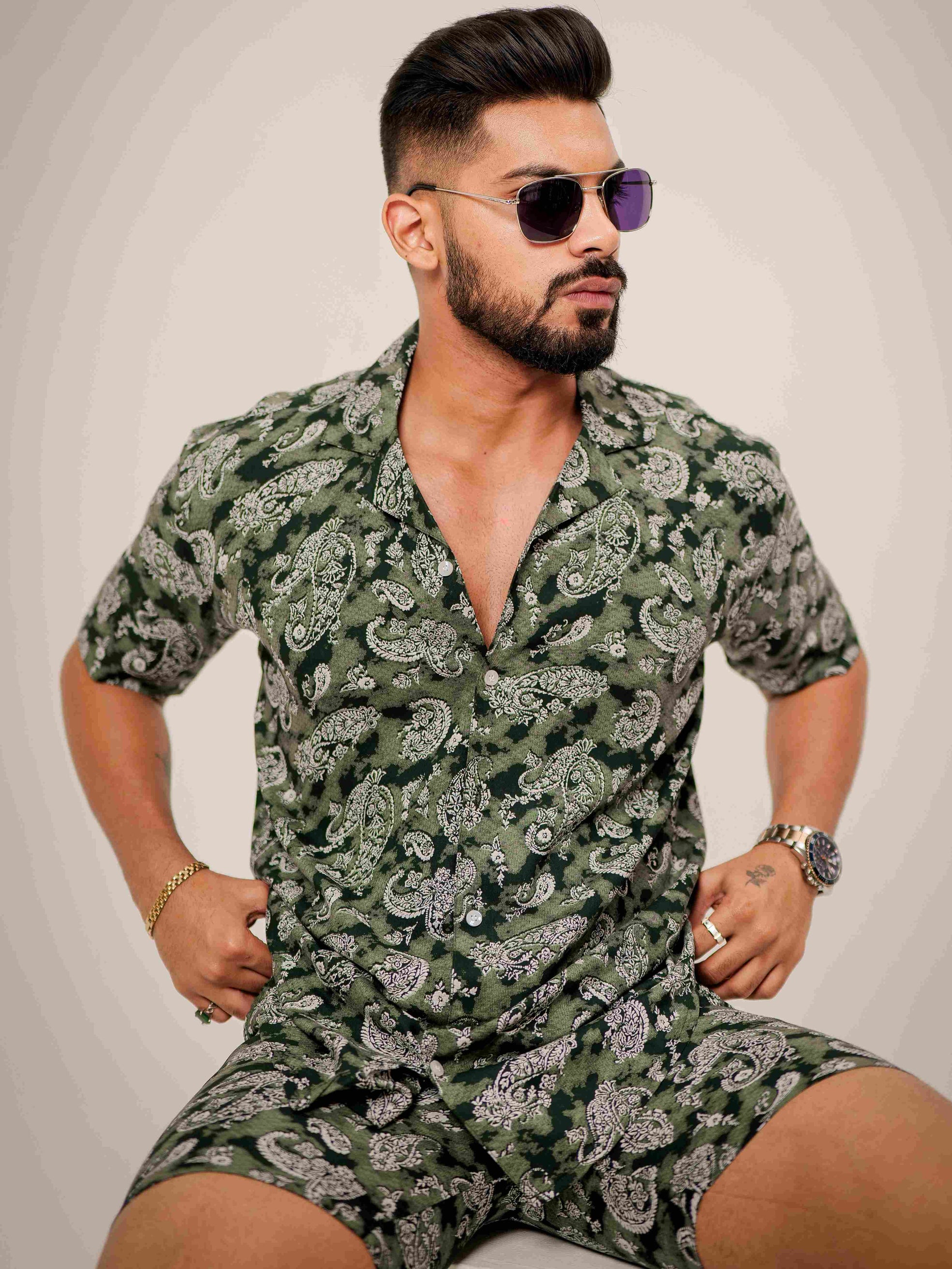 Green Printed Co-Ords Set