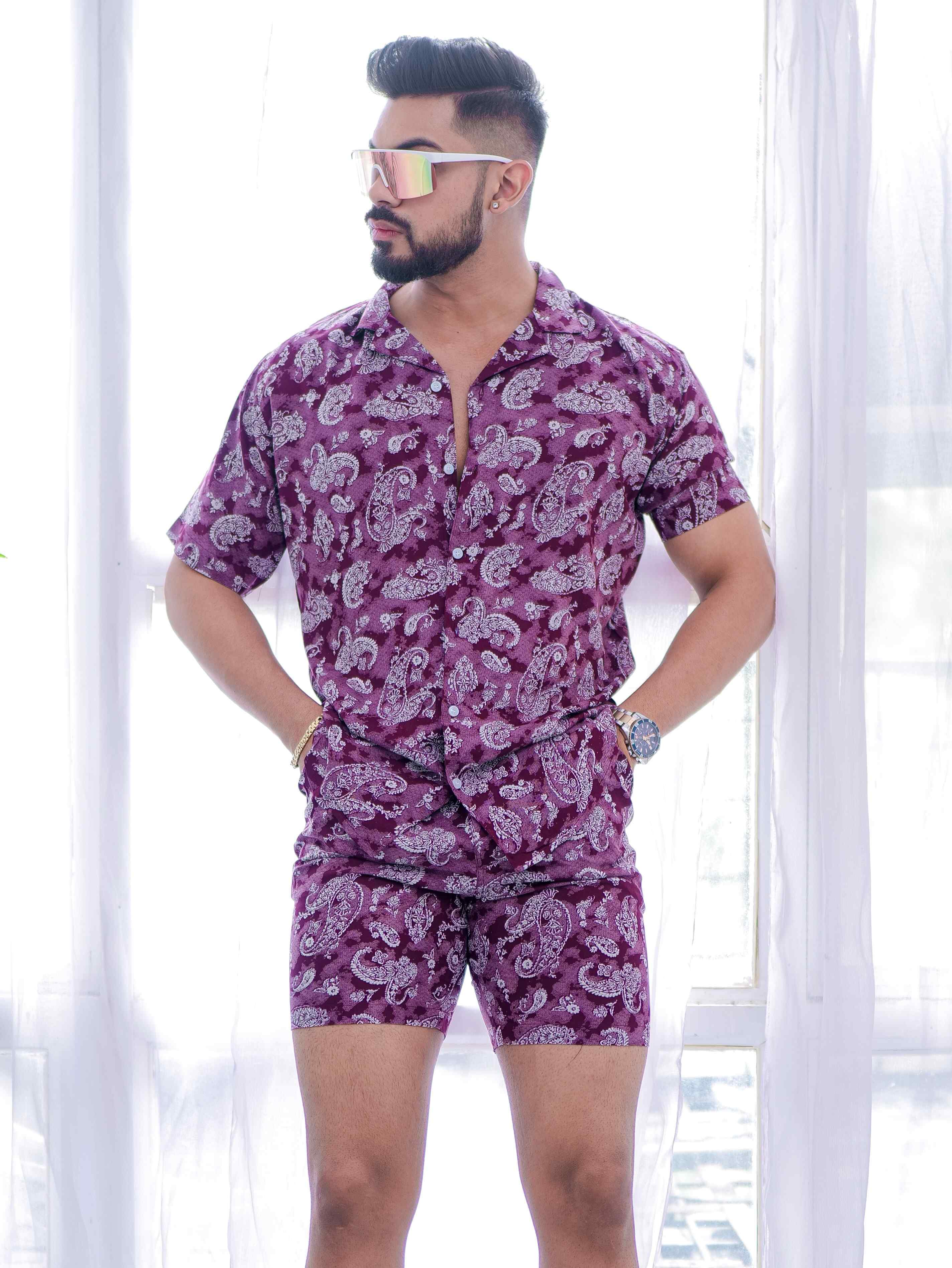 Purple Printed Co-Ords Set