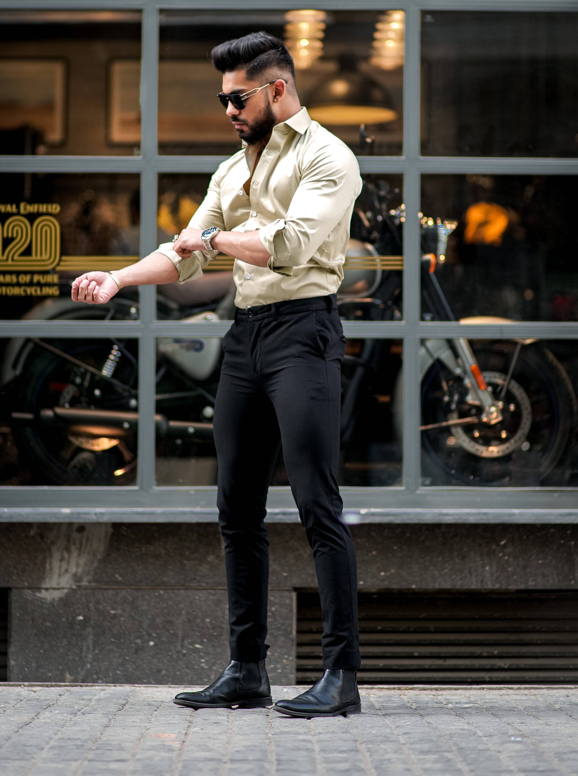 Formy Ash Formal Luxury Satin Cotton Shirt For Men's