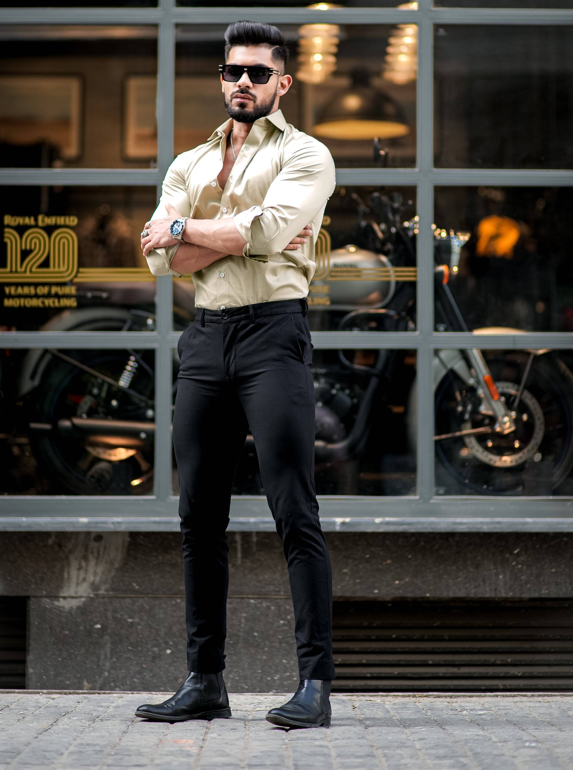 Formy Ash Formal Luxury Satin Cotton Shirt For Men's